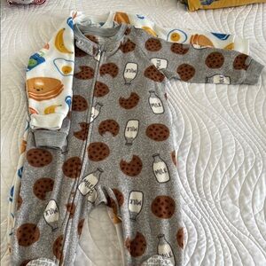 Cozy Gray Cookie and Milk Kids One Piece